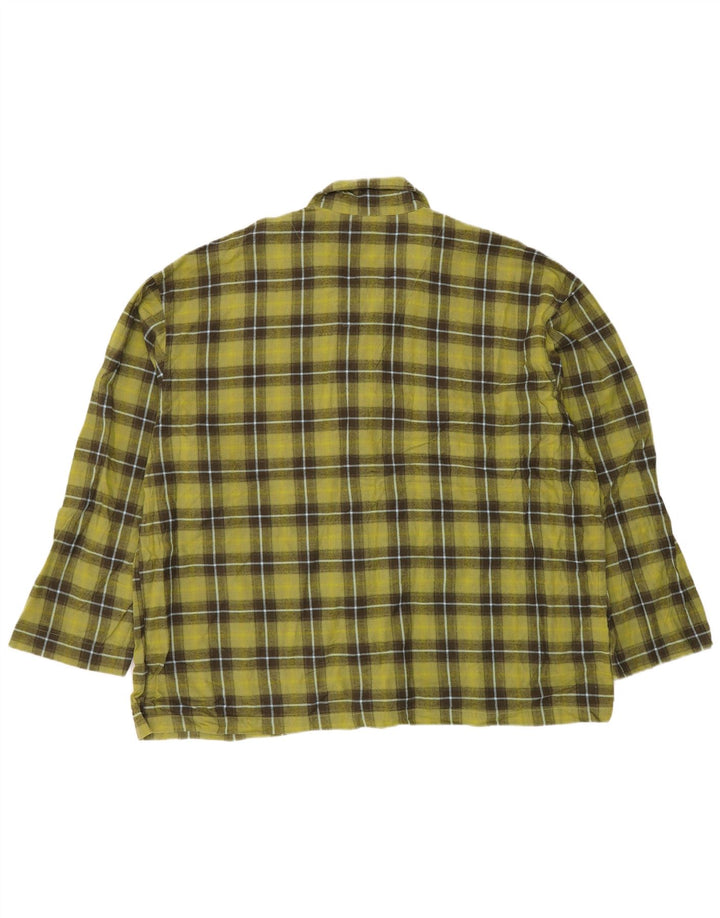EDDIE BAUER Camisa de franela para hombre 2XL Algodón a cuadros verdes