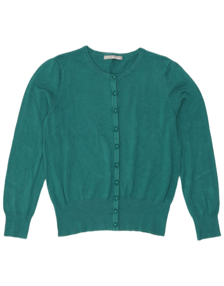 Marks & Spencer Suéter tipo cárdigan para mujer UK 44 Viscosa verde medio