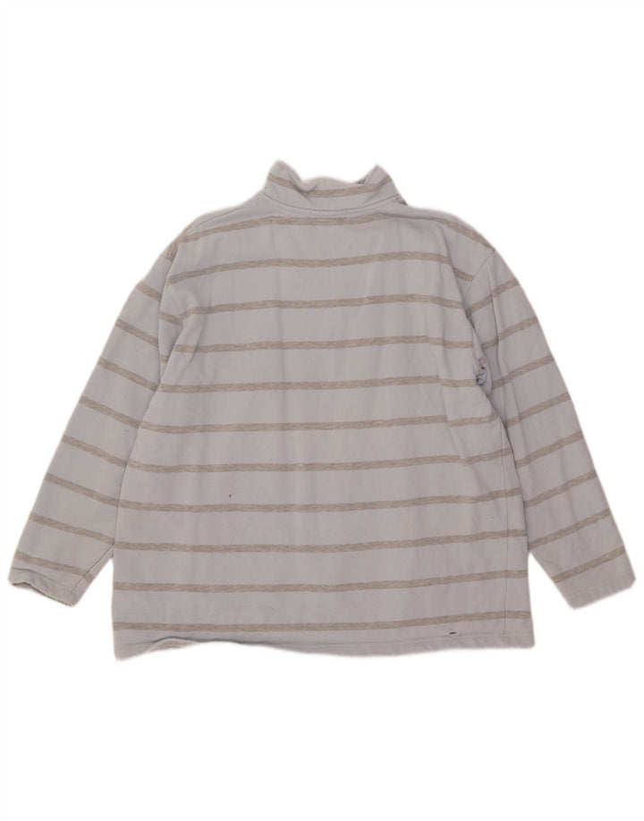Ralph Lauren - Sudadera extragrande para mujer, talla 12, color azul medio a rayas
