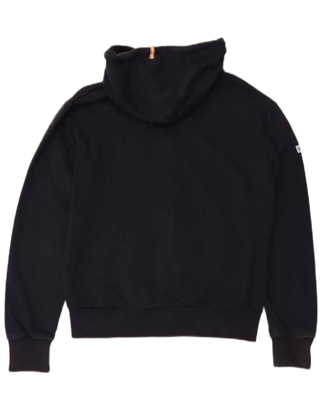 SUPERDRY Suéter con capucha y cremallera para hombre, tamaño grande, algodón azul marino