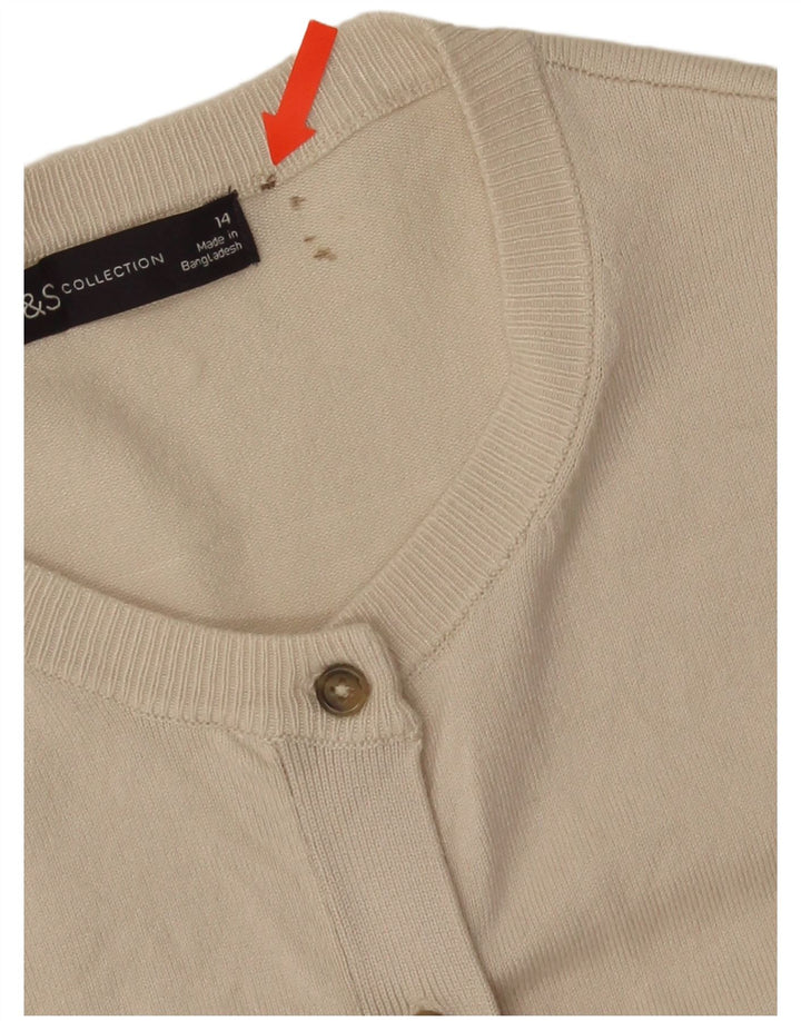 Marks & Spencer - Cárdigan para mujer, talla 40, talla mediana, viscosa blanca