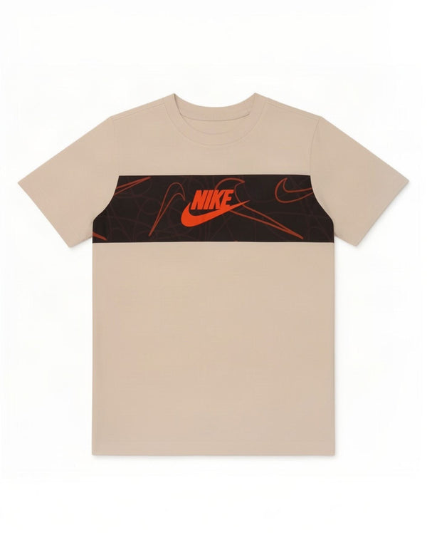 Nike Camiseta gráfica para niños 10-11 años Mediana Blanco Colorblock Algodón