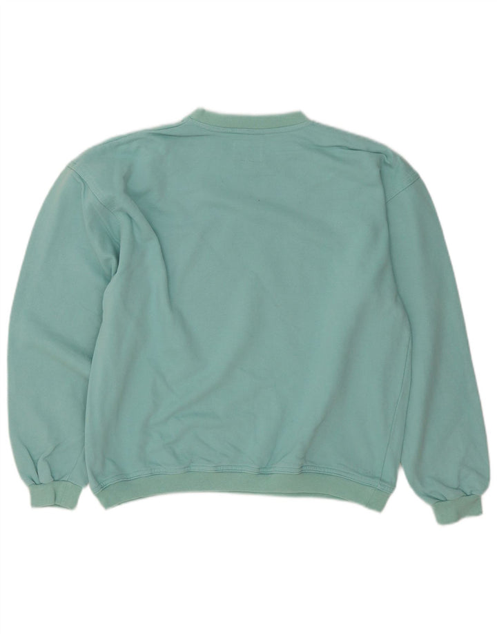 Vagabond Sudadera de gran tamaño con gráfico para mujer, talla 10, color turquesa