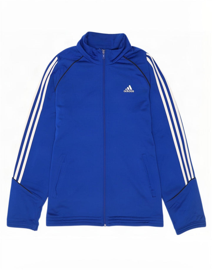 Adidas Hombre Chándal Top Chaqueta Azul Medio Poliéster