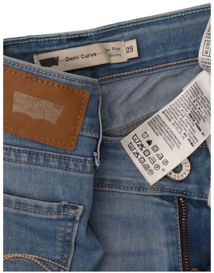 LEVI'S Jeans ajustados Demi Curve para mujer W29 L28 Algodón azul