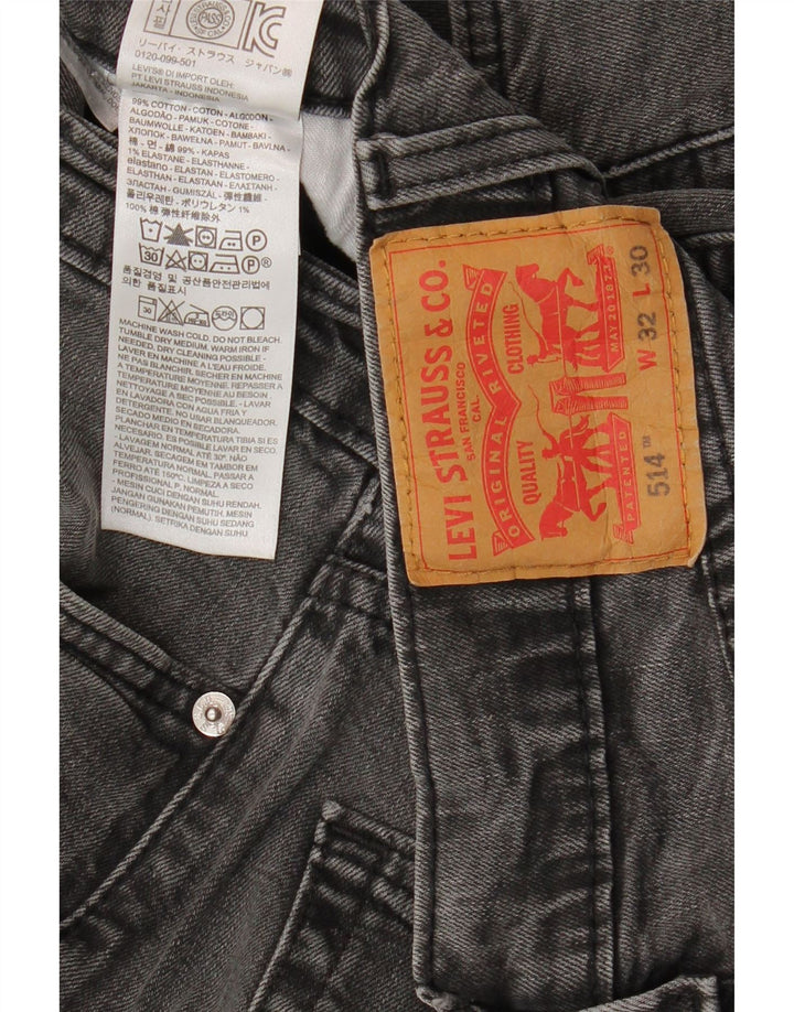 Levi's Jeans rectos 514 para hombre W32 L30 Algodón gris