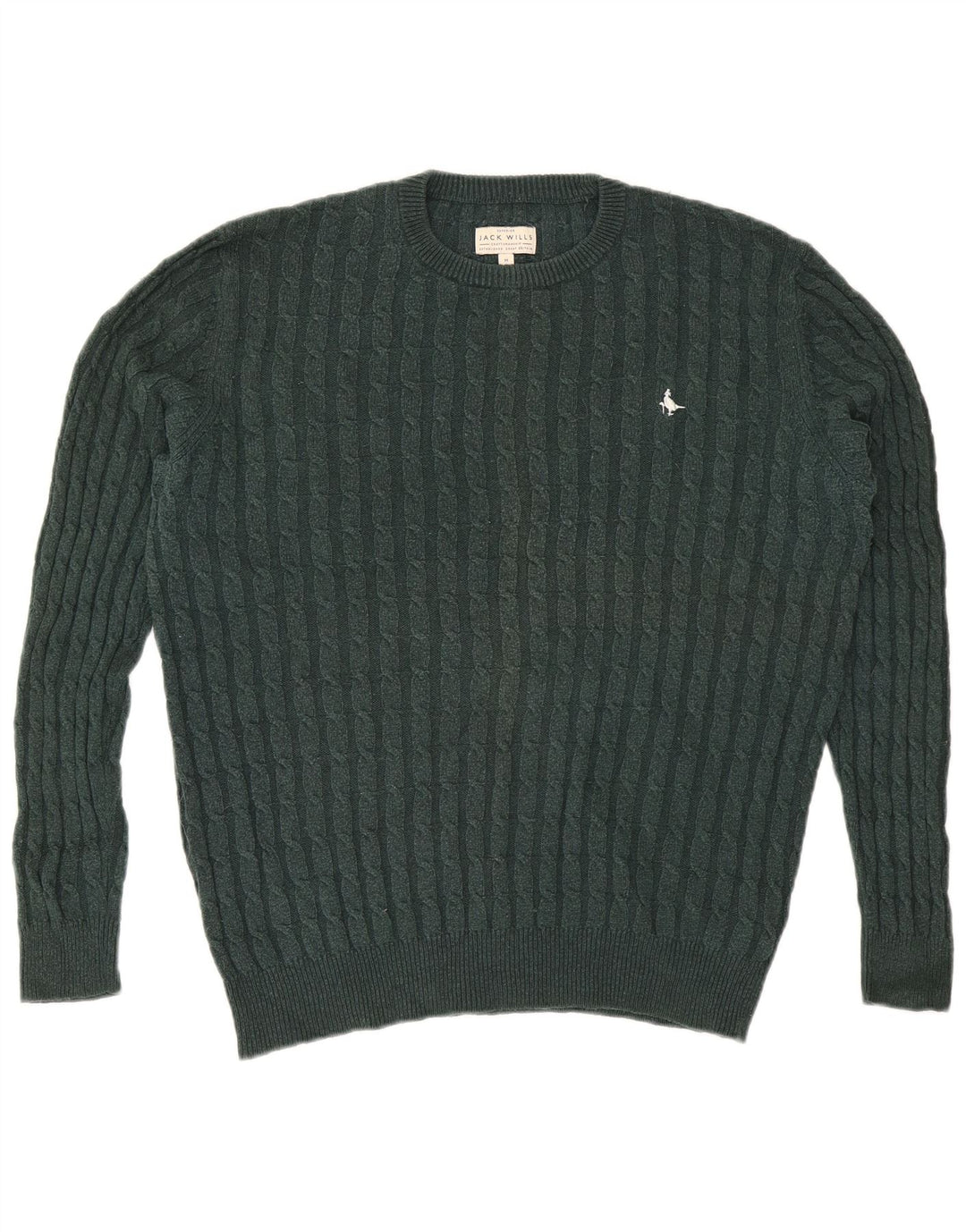 Jersey Jack Wills Hombre Con Cuello Redondo De Lana Verde Medio