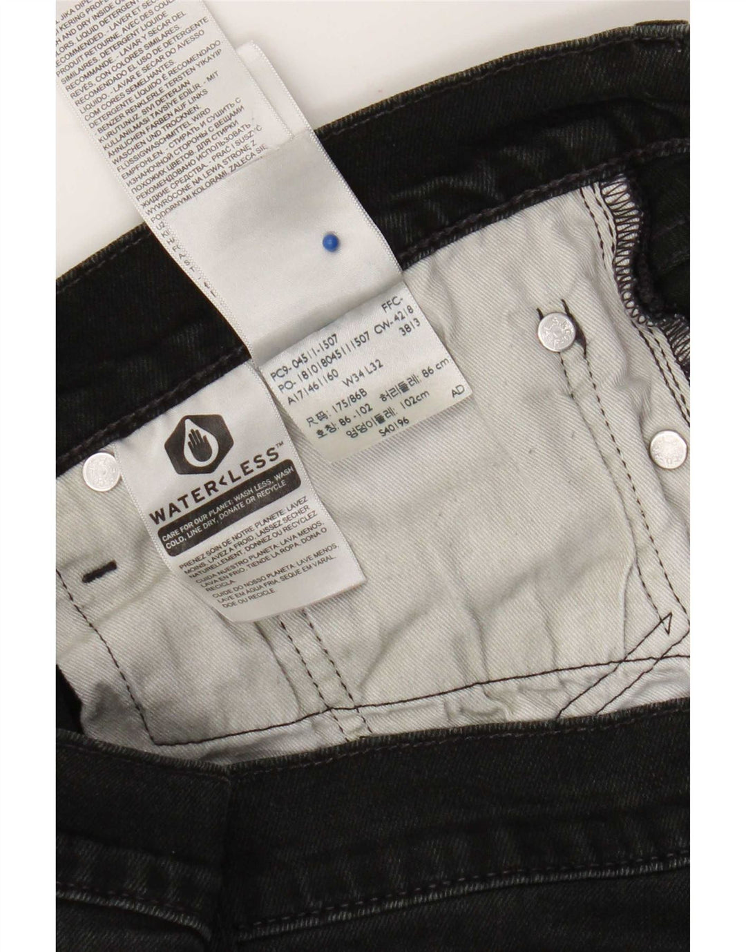 Levi's Vaqueros ajustados para hombre W34 L32 Algodón negro