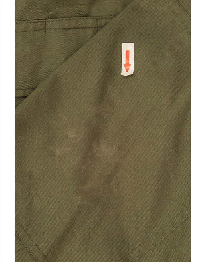 Vintage hombres chaqueta utilitaria Reino Unido 40 poliéster caqui grande