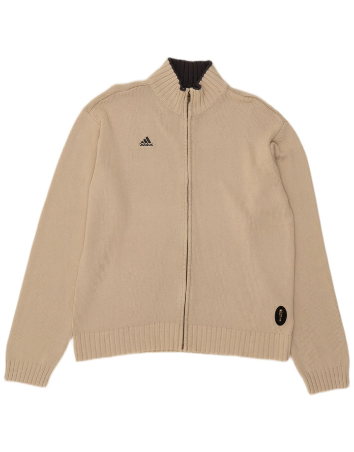 Adidas - Cárdigan para hombre, acrílico, color beige medio