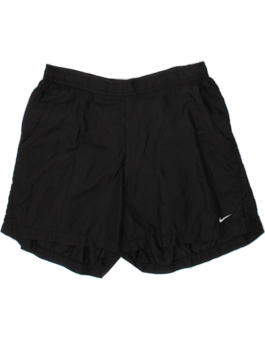 NIKE Womens Sport Shorts US 12/14 Large  Black Nylon Vintage Nike and Second-Hand Nike from Messina Hembry 