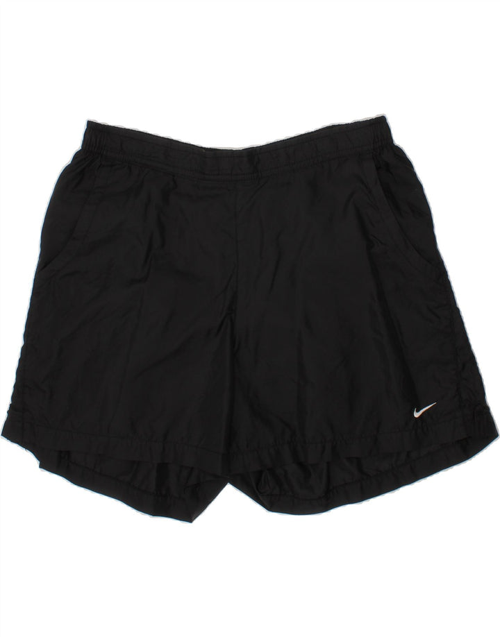 NIKE Womens Sport Shorts US 12/14 Large  Black Nylon Vintage Nike and Second-Hand Nike from Messina Hembry 