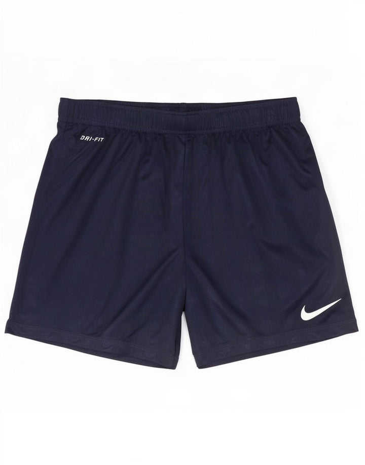 Pantalones cortos deportivos Nike Dri Fit para hombre Poliéster azul marino mediano