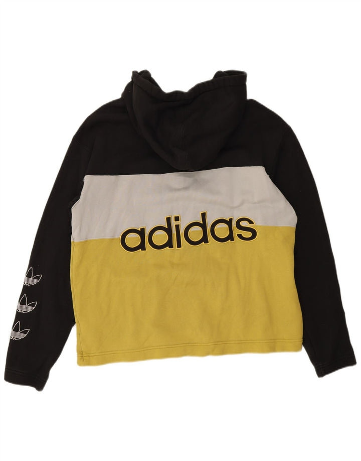 Adidas Hombre Sudadera Con Capucha Y Cremallera Gráfica Mediana Multicolor Colorblock