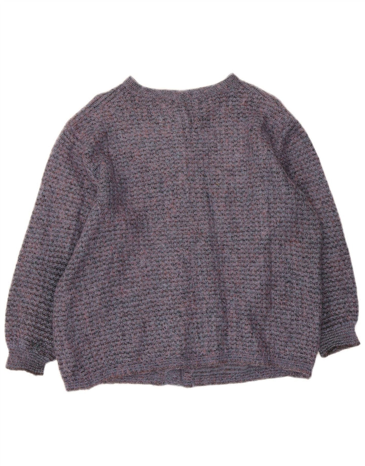 Vintage mujer Cardigan suéter Reino Unido 16 azul grande