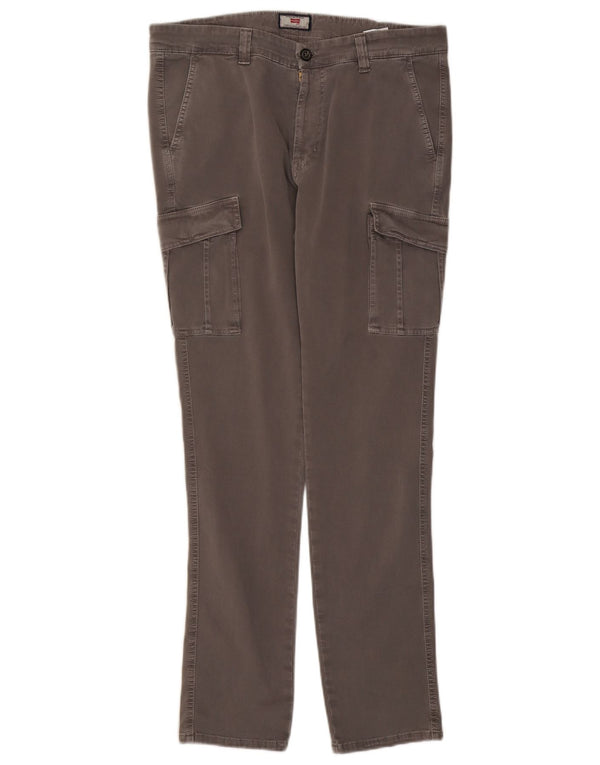 Carrera Pantalones cargo delgados para hombre IT 50 Large W34 L32 Algodón gris