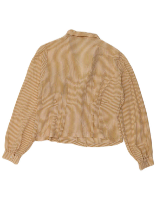 Blusa corta extragrande para mujer Balloon IT 40 Small Seda a rayas amarillas