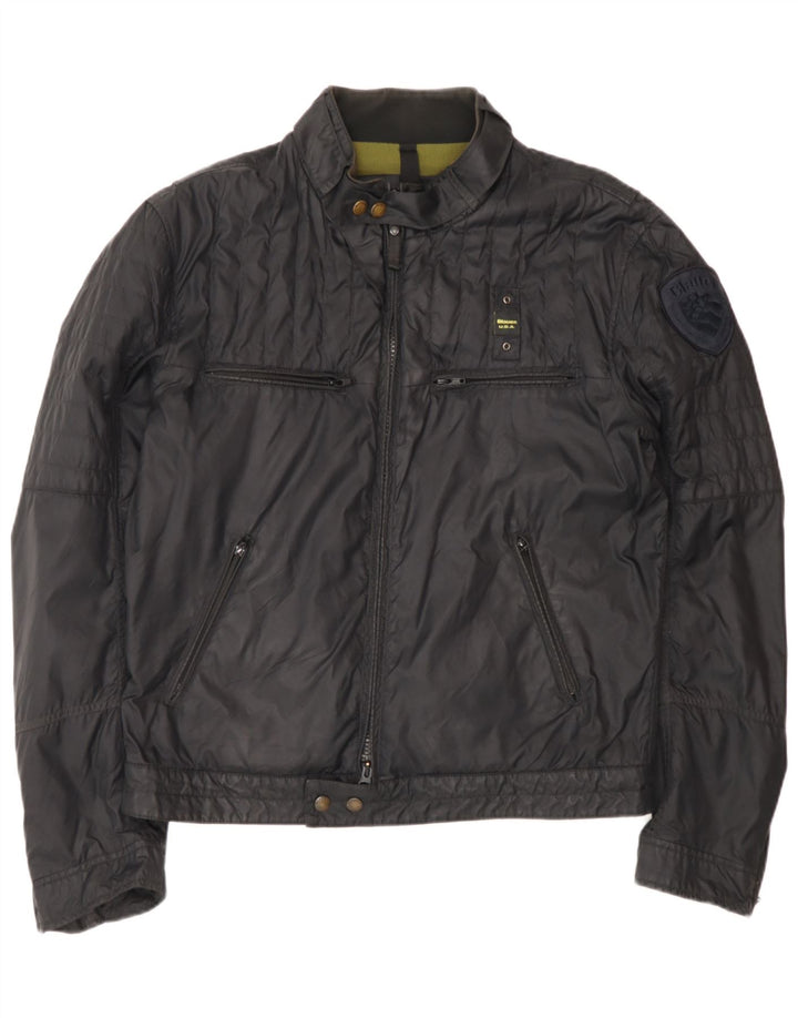 Blauer Chaqueta Bomber Hombre UK 42 XL Poliamida Negra