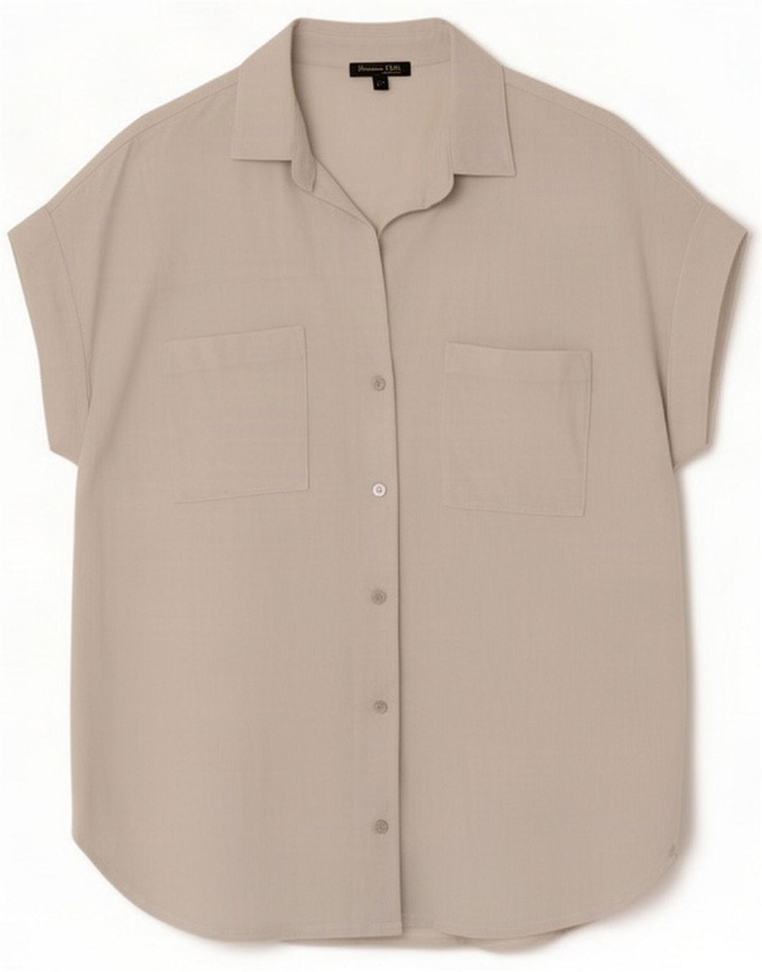Massimo Dutti Blusa tipo camisa extragrande de manga corta para mujer UK 44 Azul medio