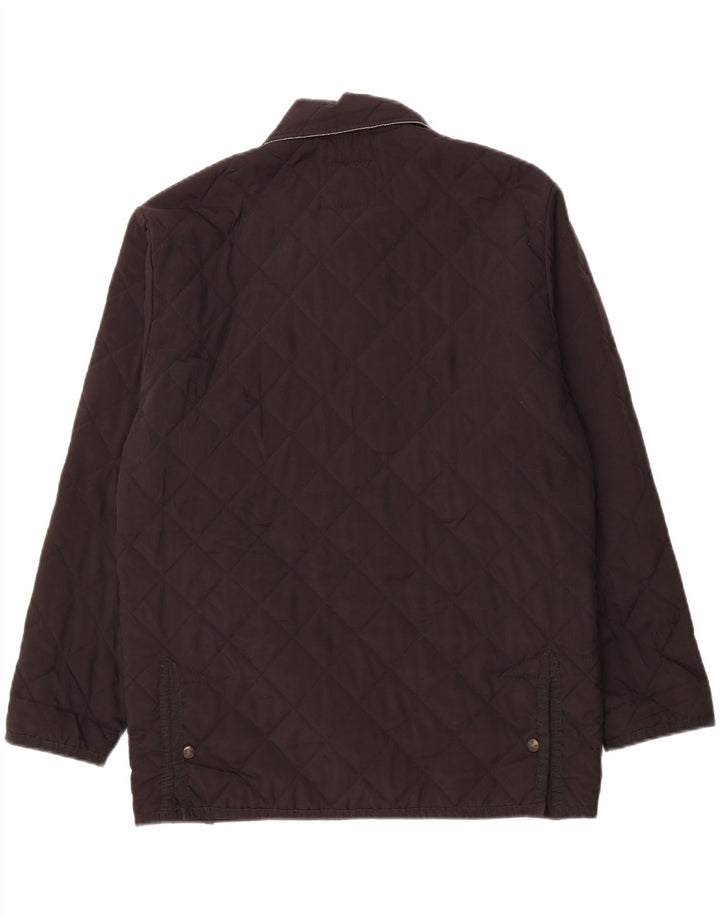 VINTAGE Mens Quilted Jacket UK 40 Large Black Vintage Vintage and Second-Hand Vintage from Messina Hembry 
