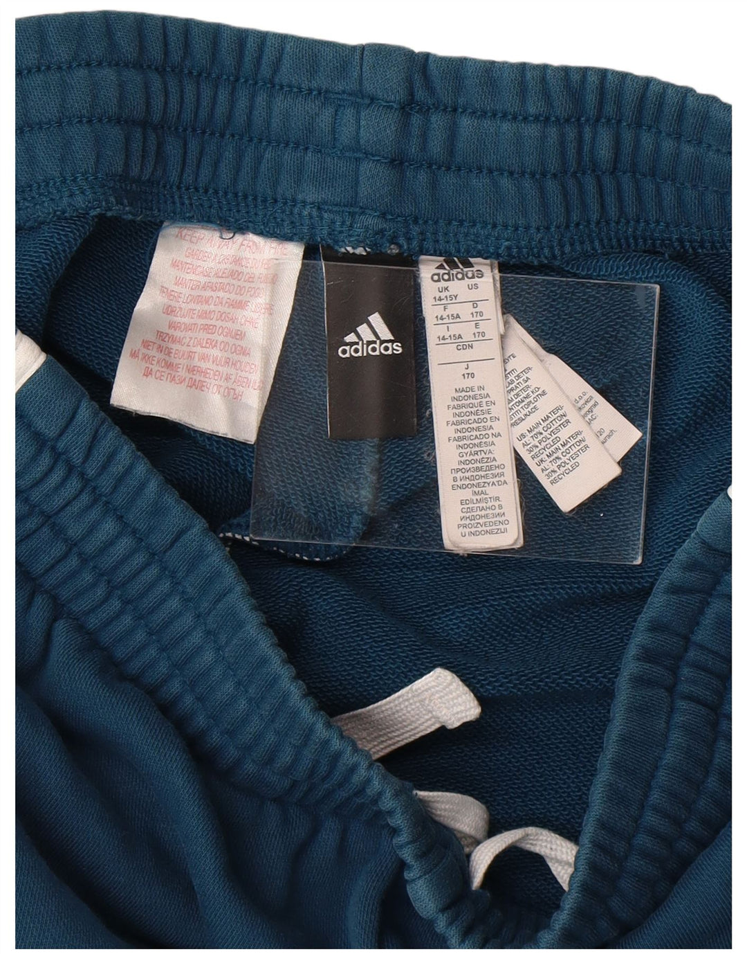 Adidas Pantalón Chándal Niño 14-15 Años Azul Algodón