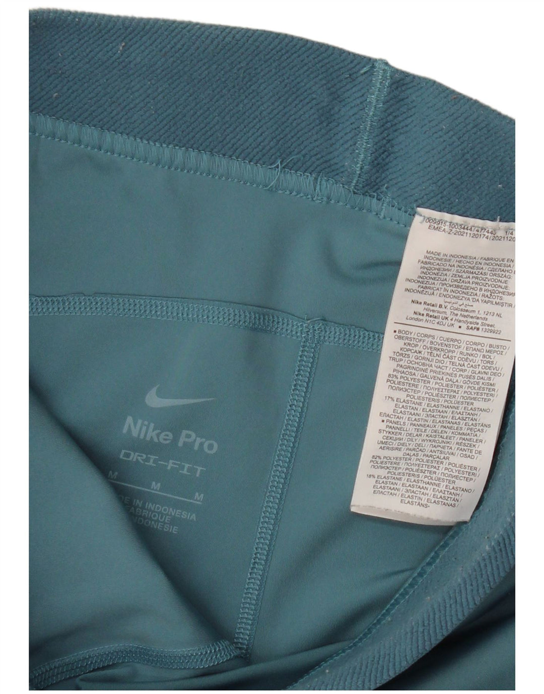 Nike - Leggings gráficos Dri Fit para mujer, talla 40, poliéster, color turquesa medio