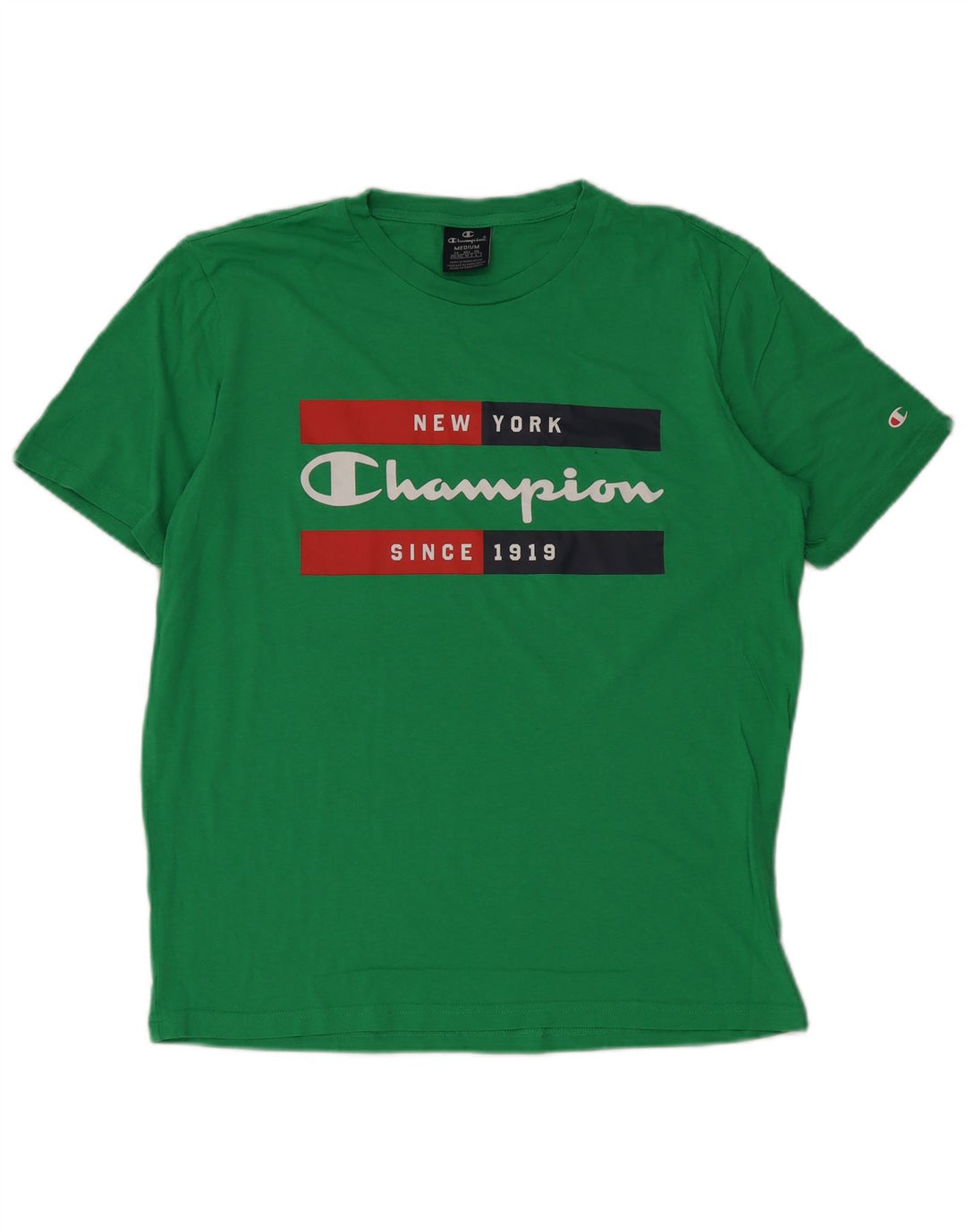 Champion Camiseta Gráfica Para Hombre Top Algodón Verde Medio