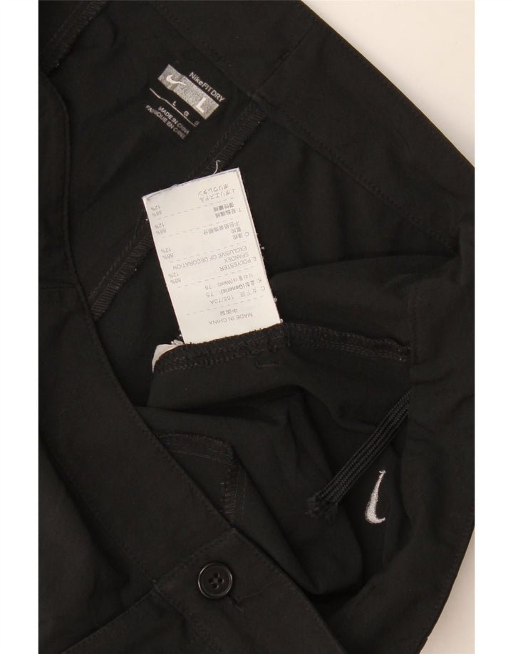 Nike - Pantalones cortos casuales para mujer, talla grande, W32, poliéster negro