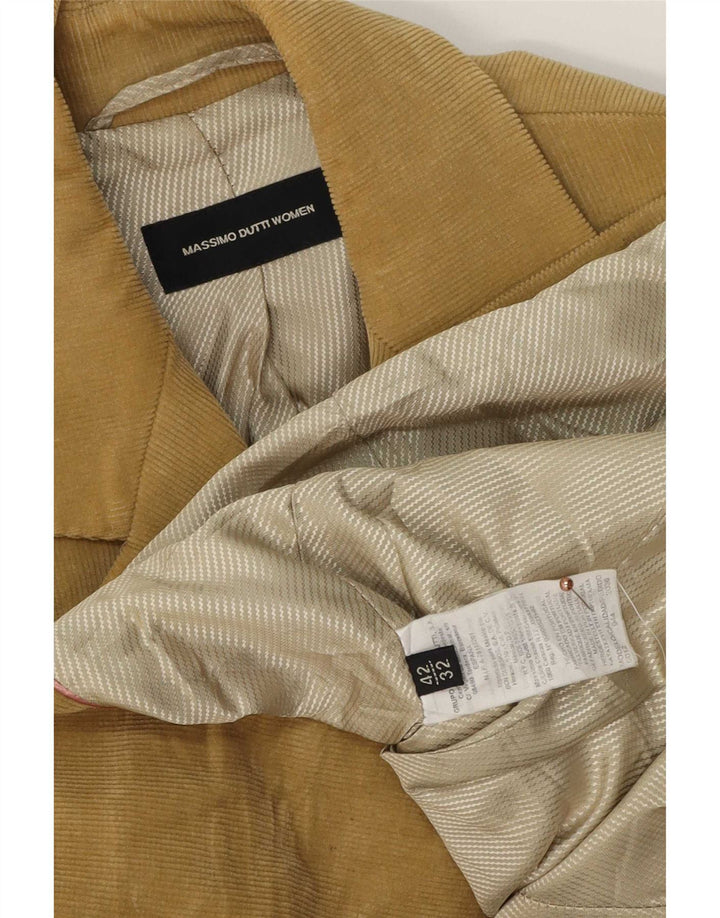 Massimo Dutti Chaqueta Blazer De Pana De 2 Botones Para Mujer EU 42 Large Beige