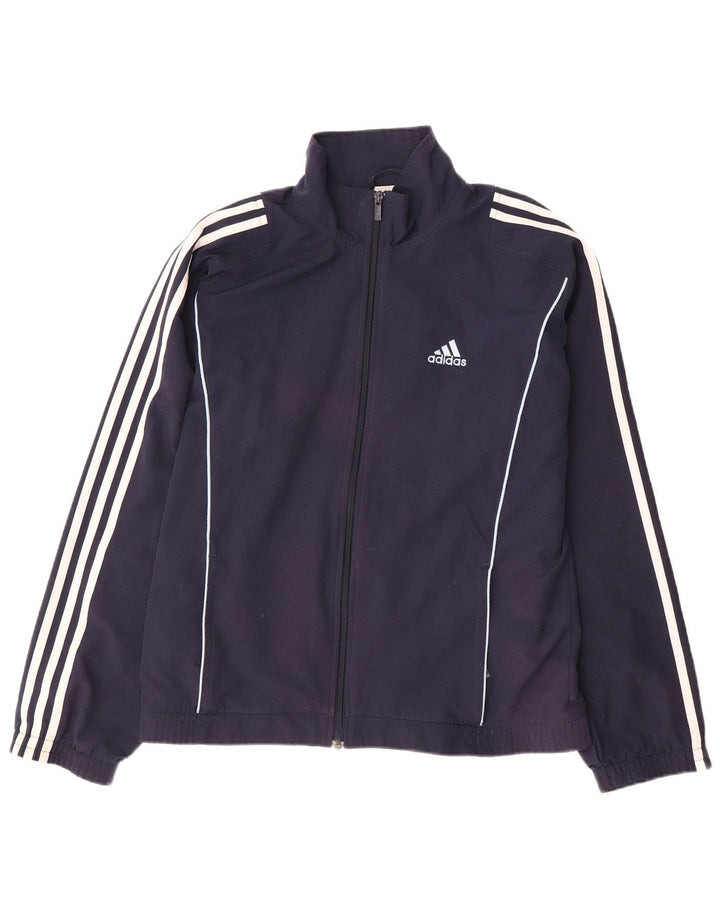 ADIDAS Mens Graphic Chándal Top Chaqueta UK 36/38 Pequeño Azul Marino