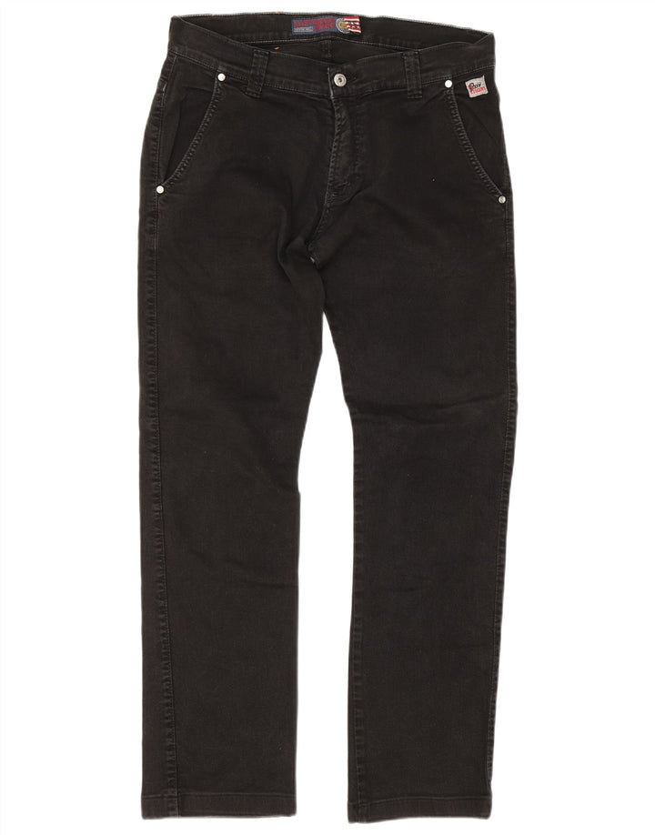 Roy Rogers Vaqueros rectos para hombre W33 L30 Algodón negro
