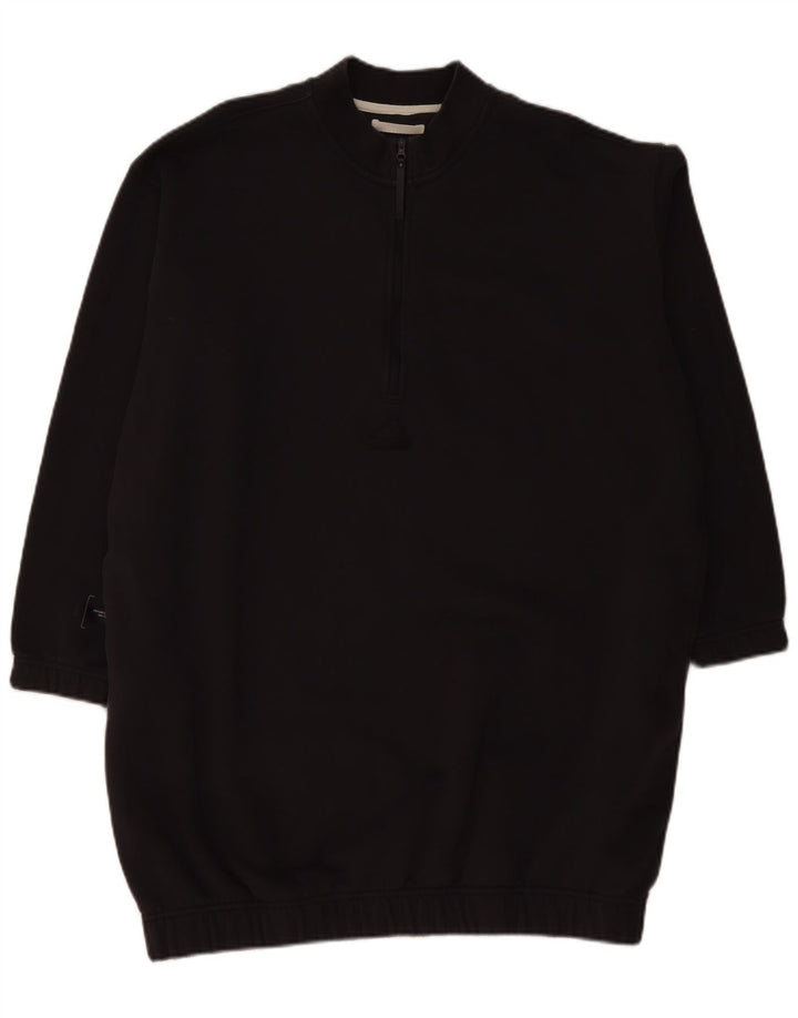 ADIDAS Vestido tipo sudadera con cuello y cremallera extragrande para mujer UK 24/26 2XL Gris