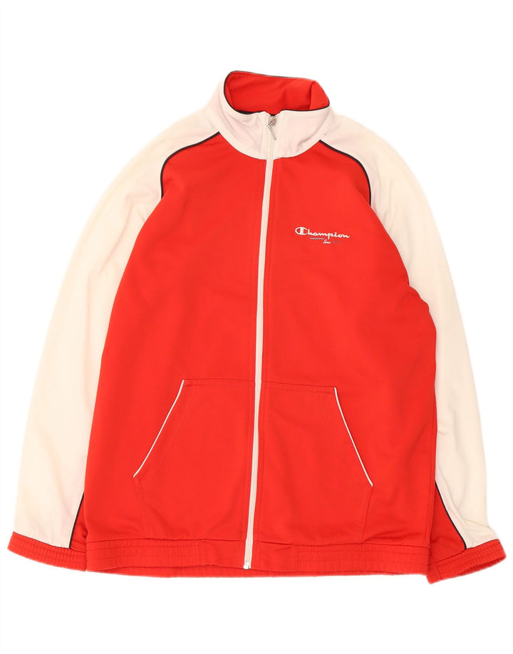 Champion Chaqueta de chándal para niño 13-14 años XL Rojo Colorblock Poliéster