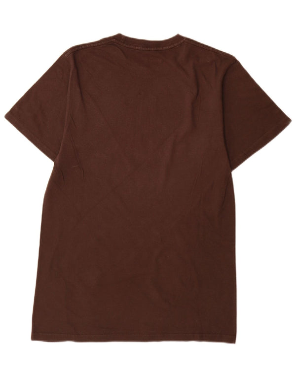 Hard Rock Cafe Mens Osaka Graphic Camiseta Top Pequeño Algodón Marrón