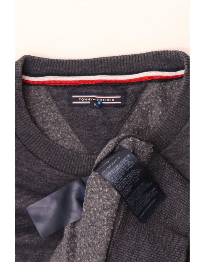Tommy Hilfiger Sudadera para niño Jumper 15-16 años Gris Algodón