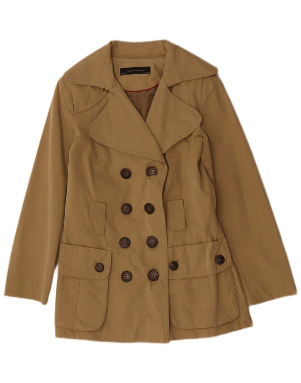 Zara Mujer Gabardina UK 44 Caqui Medio