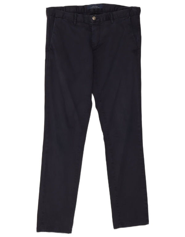 Zara Mens Slim Chino Pantalones EU 40 Medium W31 L30 Azul Marino