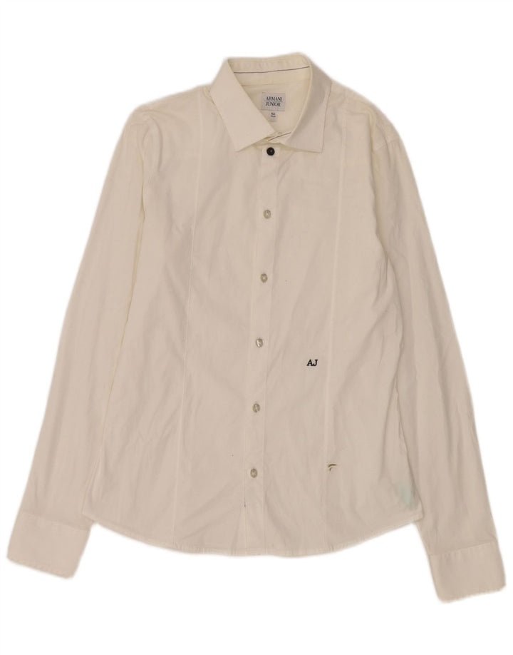Armani Junior Camisa Niño 15-16 Años Blanco Algodón