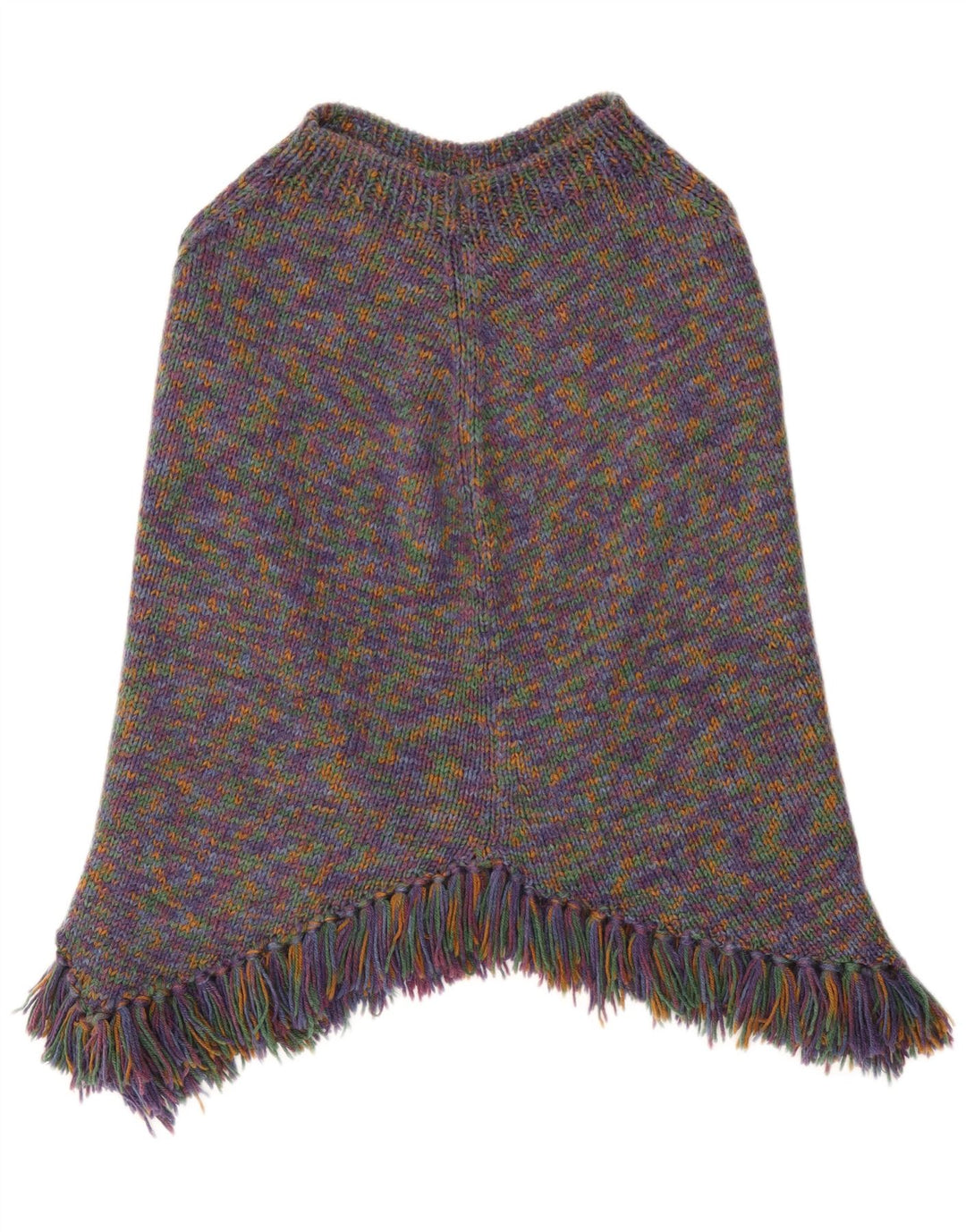 Vintage mujer Poncho Jumper Reino Unido 14 grande multicolor moteado