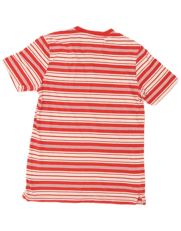 Crew Clothing Camiseta para hombre Top Mediano Algodón a rayas rojas