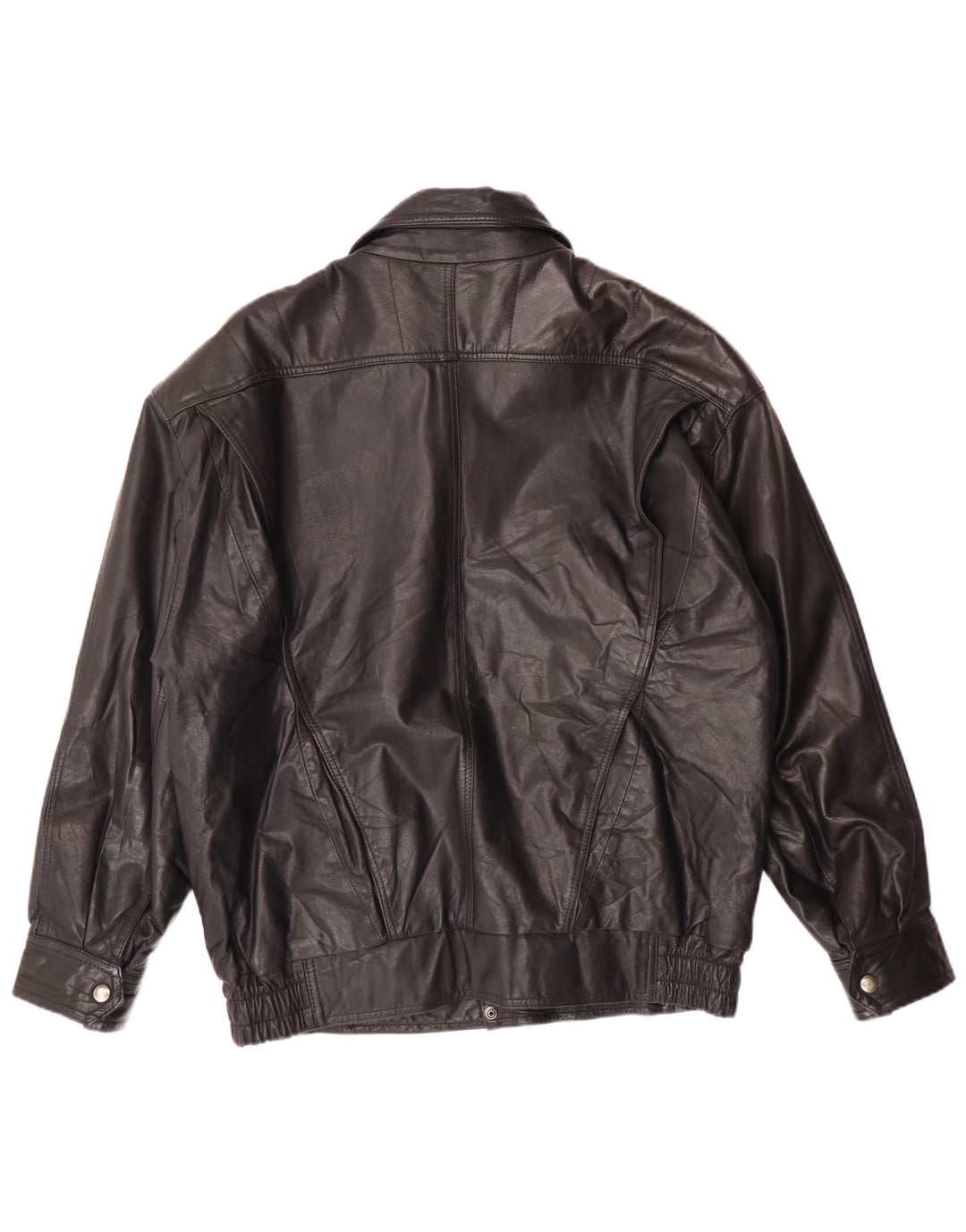 VINTAGE Chaqueta de cuero para hombre IT 50 Cuero negro grande