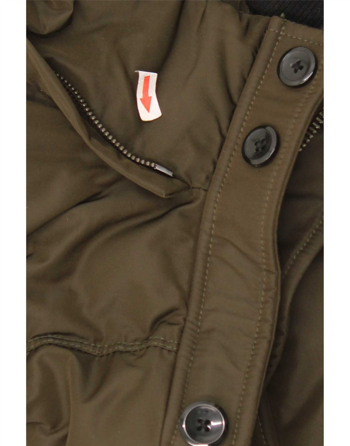Zara Hombre Chaqueta Acolchada UK 38 Medium Caqui