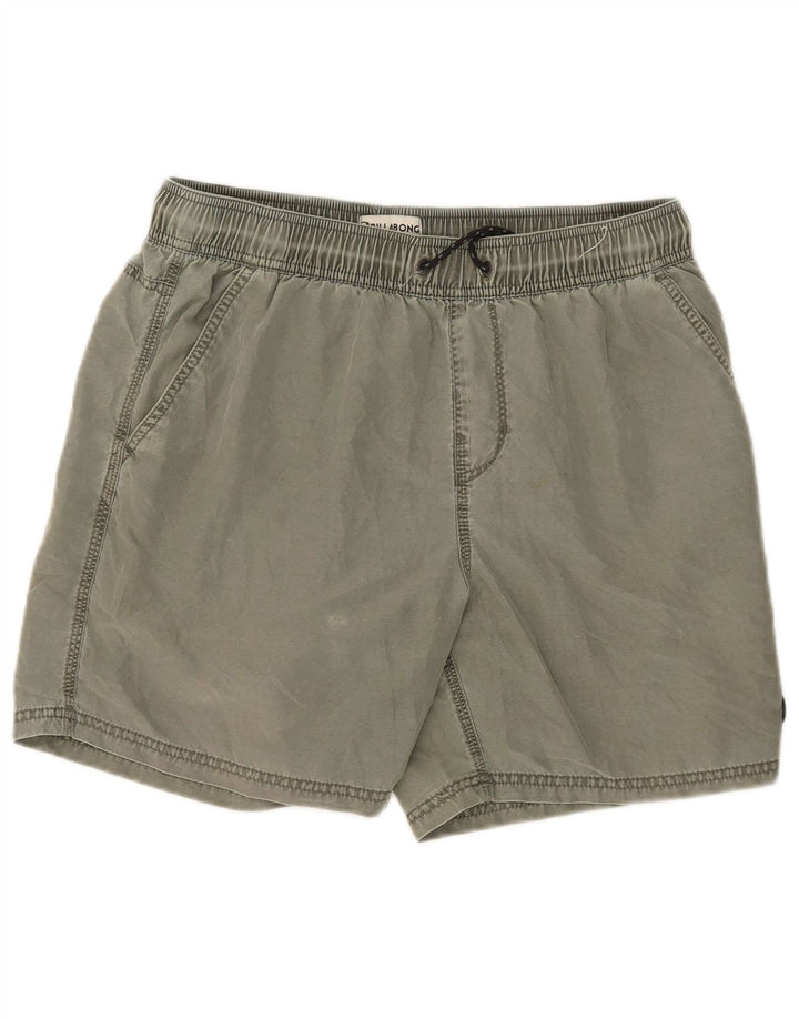 Pantalones cortos casuales Billabong para hombre W32 Poliéster caqui medio
