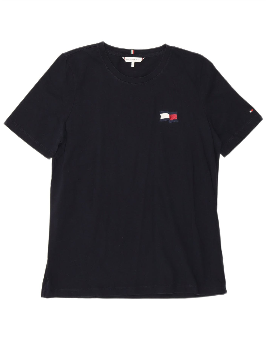 Tommy Hilfiger Camiseta para mujer Top UK 46 Grande Azul marino Algodón