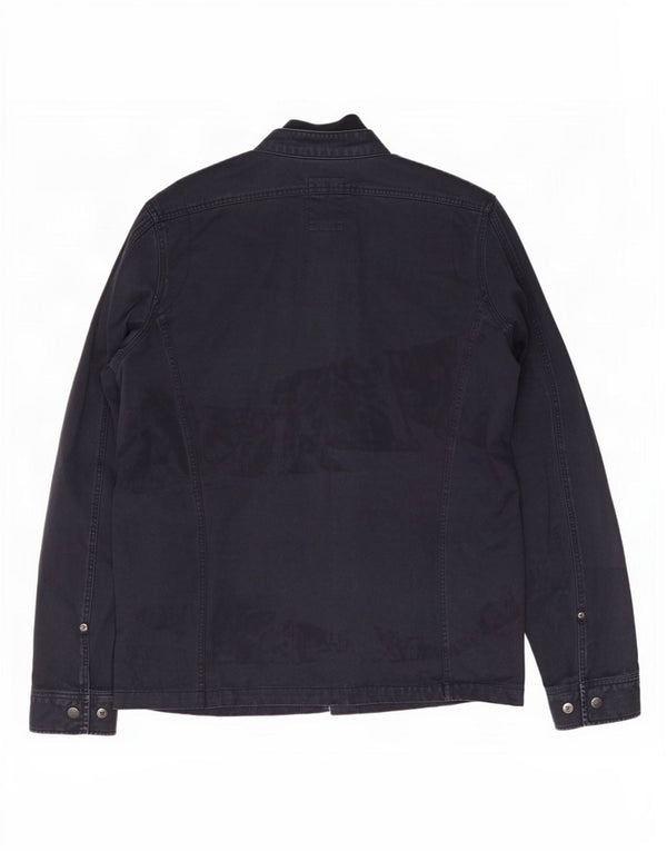 G-Star Mens Utility Jacket UK 38 Medium Navy Blue Cotton