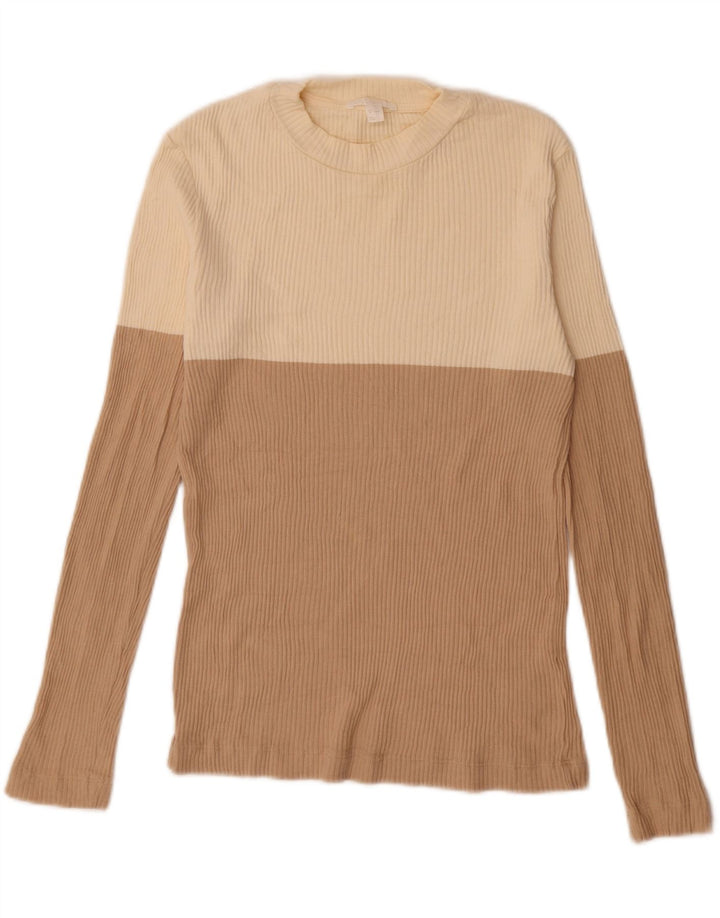 Cos Top para mujer manga larga UK 42 Algodón color beige medio