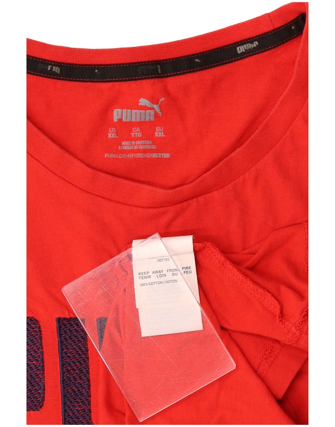 PUMA Camiseta gráfica para hombre Top 2XL Algodón rojo