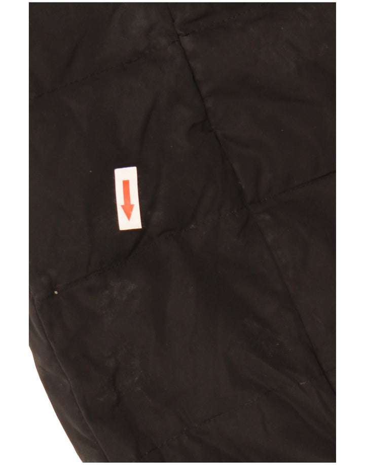 Zara Mujer Abrigo Acolchado Con Capucha ES 40 XL Poliéster Negro