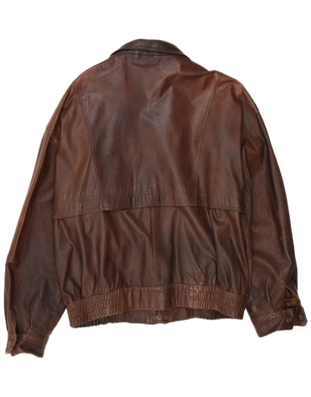 Canda Chaqueta Bomber de Cuero para Hombre UK 42 XL Marrón