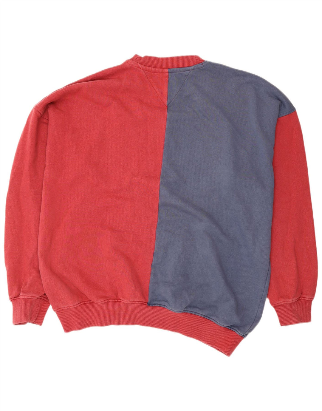 Tommy Hilfiger Hombre Sudadera Gráfica Jumper XL Rojo Colorblock Algodón